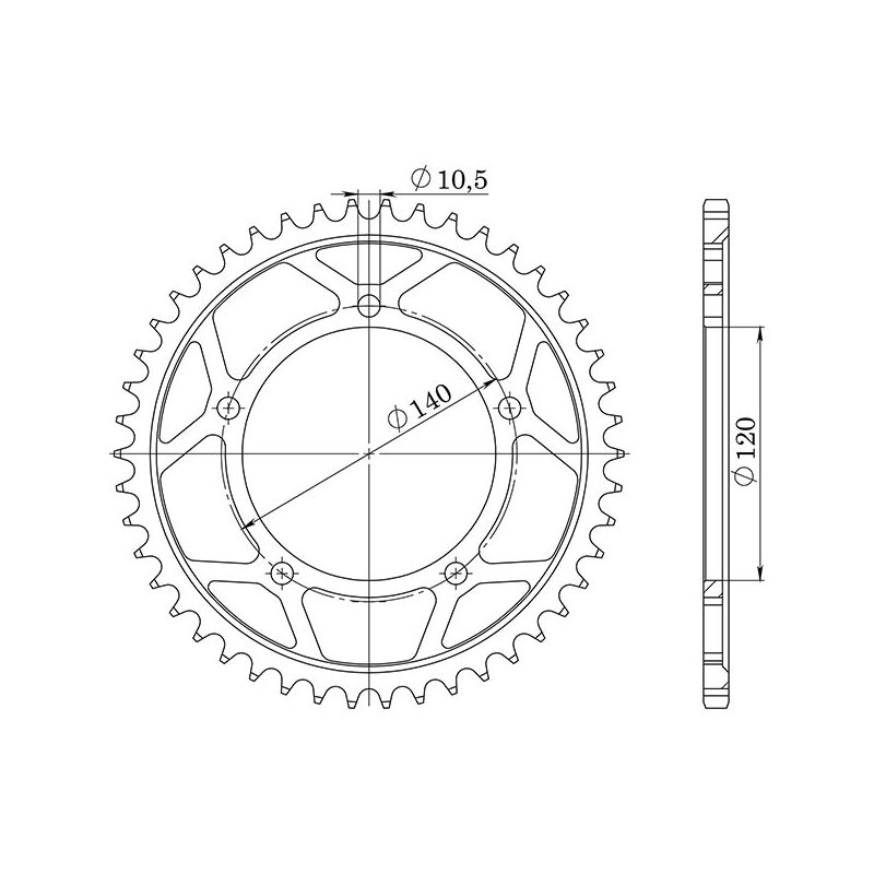 CORONA S AC P530-D40 SGR - SPROCKETS  SUZUKI SV S 1000 03/07