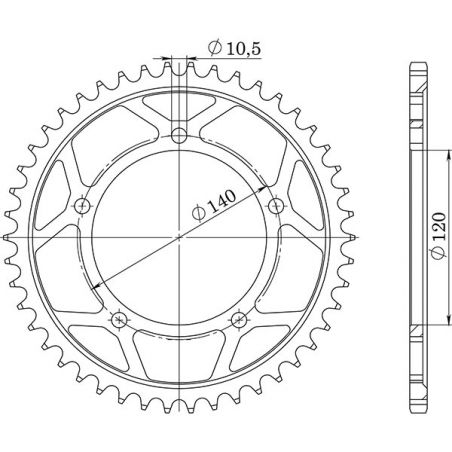 CORONA S AC P530-D40 SGR - SPROCKETS  SUZUKI SV S 1000 03/07