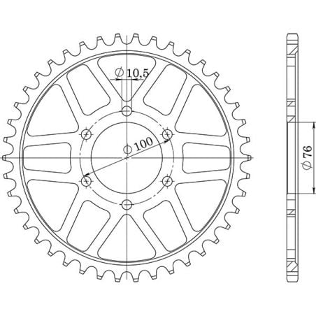 CORONA S AC P630-D42 SGR - SPROCKETS  SUZUKI GSX E (D/E/F/G) 1100 84/86