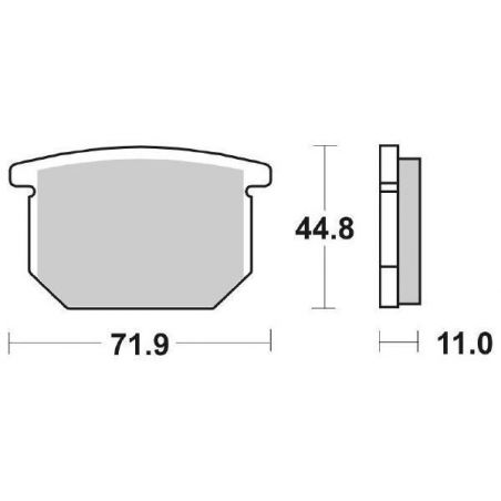 PASTIGLIA FRENO ANT. SBS 534HF SUZUKI GSX ES (D/E/F/G) 1100 83/86