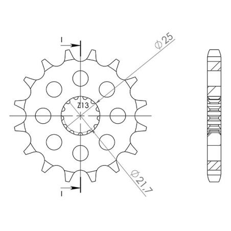 PIGNONE S+2 AC P532-D16 SGR - SPROCKETS  SUZUKI GSX R 1100 95/98