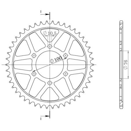 CORONA S AL P530-D45 SGR - SPROCKETS  SUZUKI GSF Bandit (K1/K2/K3/K4/K5) 1200 01/05