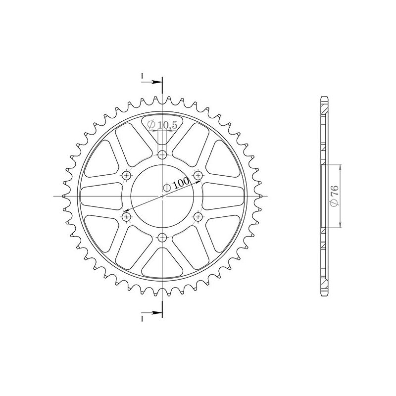 CORONA S AL P530-D45 SGR - SPROCKETS  SUZUKI GSF Bandit (T/V/W/X/Y) 1200 96/00