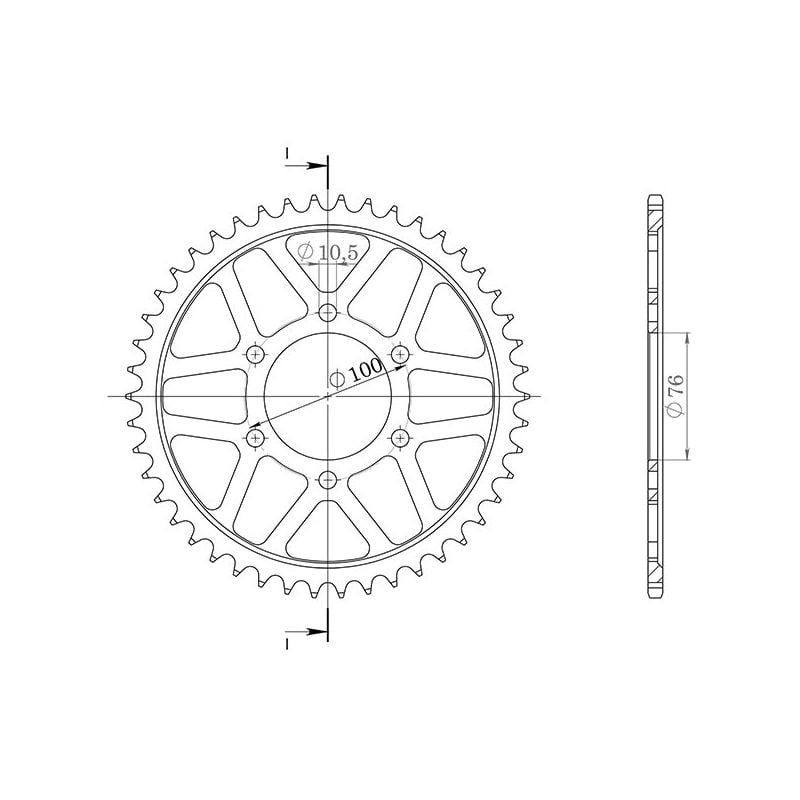 CORONA S AL P530-D45 SGR - SPROCKETS  SUZUKI GSF Bandit S 1200 96/00