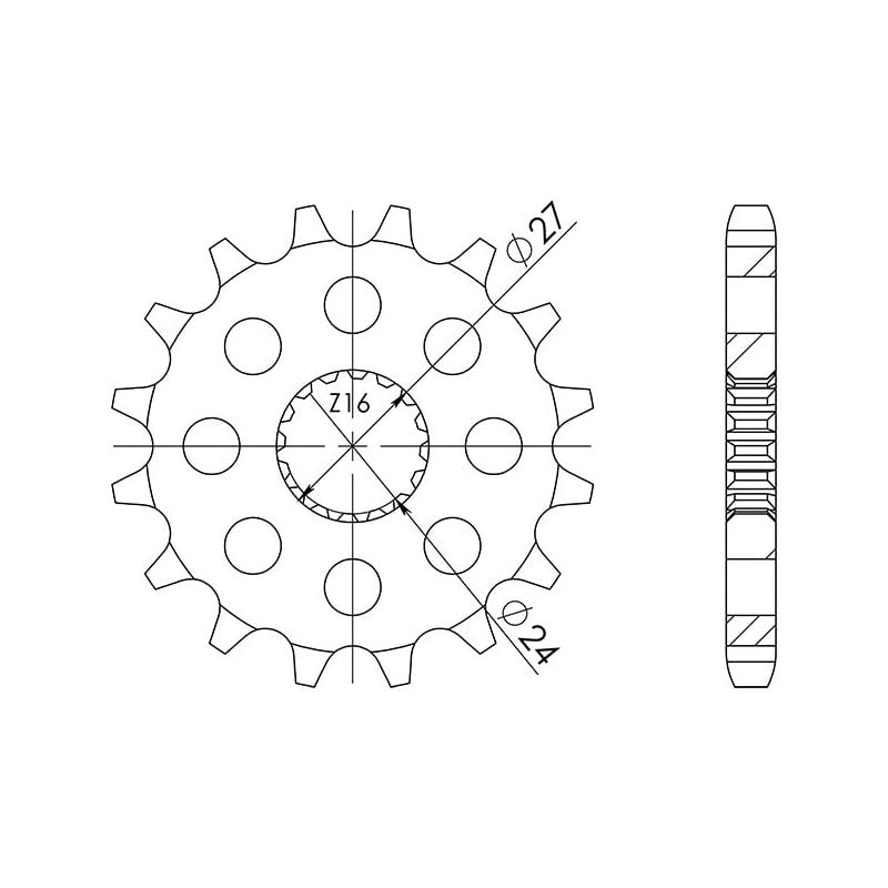 PIGNONE S+2 AC P530-D18 SGR - SPROCKETS  SUZUKI GSX B King 1340 08/12
