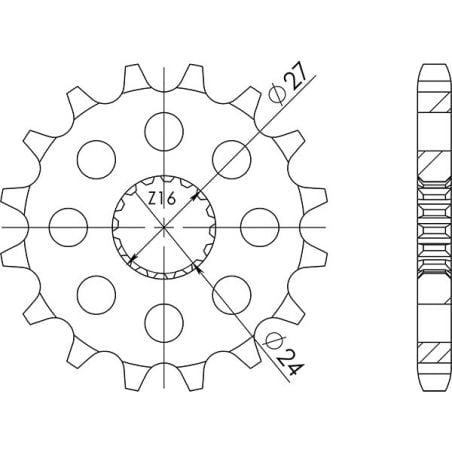 PIGNONE S+2 AC P530-D18 SGR - SPROCKETS  SUZUKI GSX B King 1340 08/12