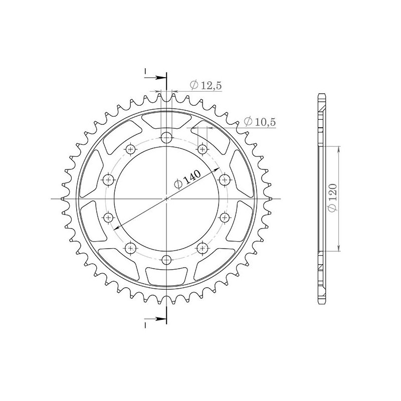 CORONA S+2 AL P530-D43 SGR - SPROCKETS  SUZUKI GSX 1400 02/07
