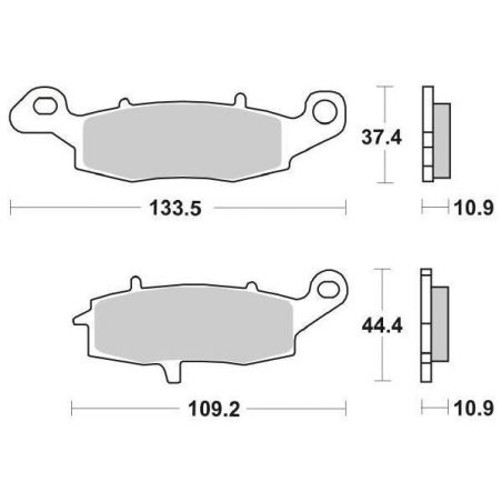 PASTIGLIA FRENO POST. SBS 886LS SUZUKI M Intruder 1500 09/11