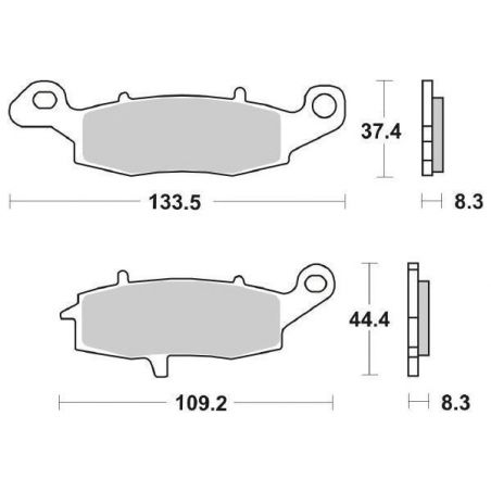 PASTIGLIA FRENO POST. SBS 704LS SUZUKI M90 1500 09/09