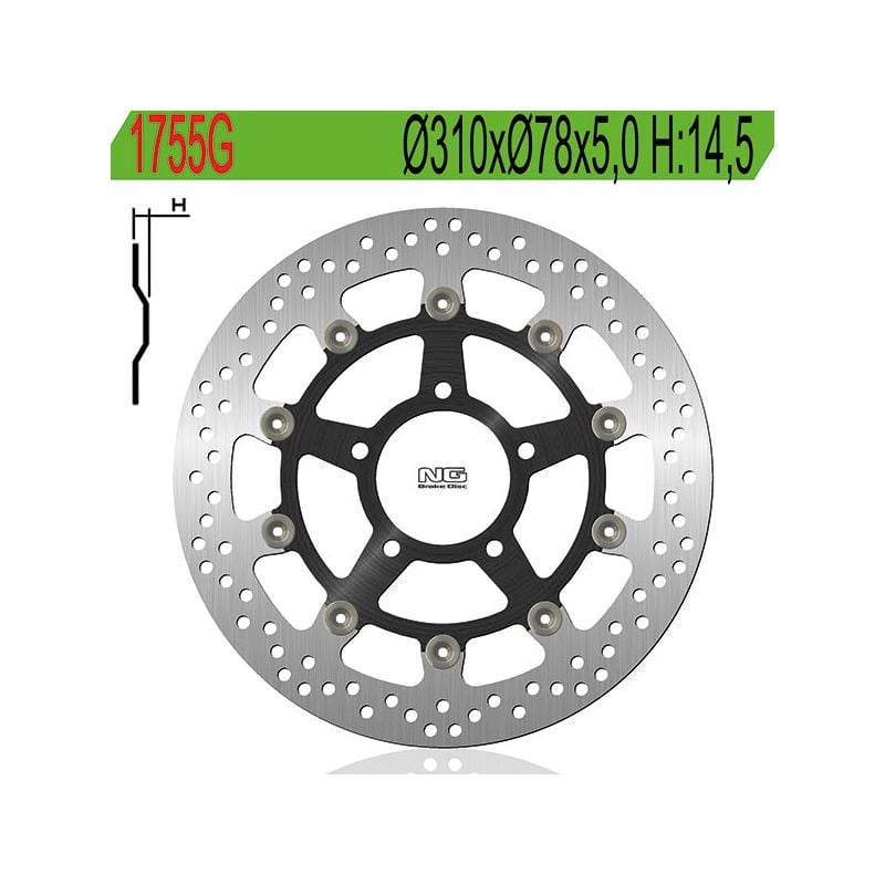 DISCO FRENO ANT. DX-SX NG 1755G TRIUMPH Baby Speed 600 01/02