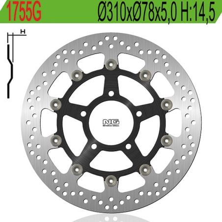 DISCO FRENO ANT. DX-SX NG 1755G TRIUMPH Baby Speed 600 01/02