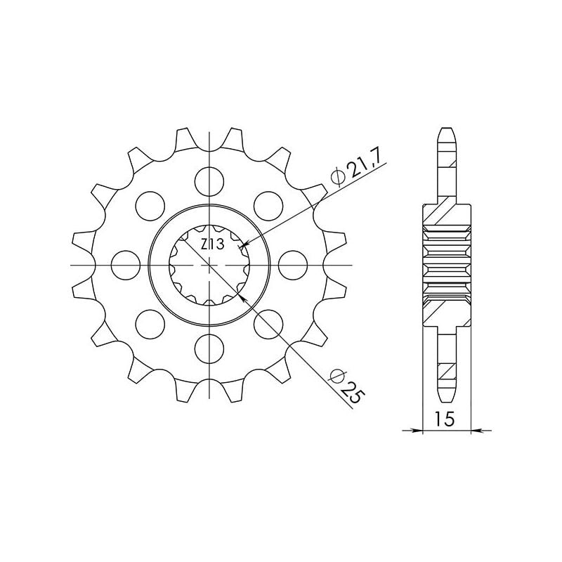 PIGNONE S AC P525-D15 SGR - SPROCKETS  TRIUMPH Baby Speed 600 01/02