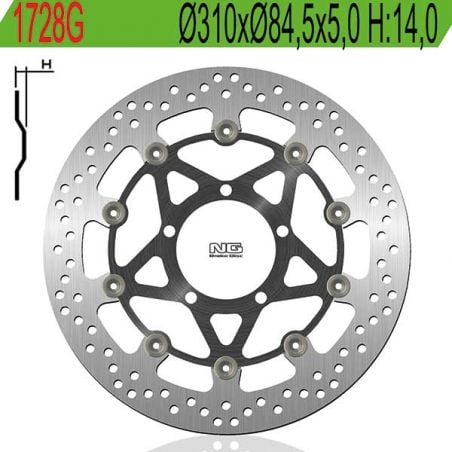 DISCO FRENO ANT. DX-SX NG 1728G TRIUMPH Daytona (TD10) 675 06/12