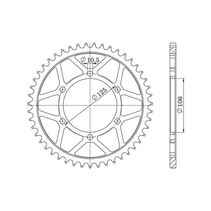 CORONA S AC P525-D47 SGR - SPROCKETS  TRIUMPH Street Triple 675 07/12