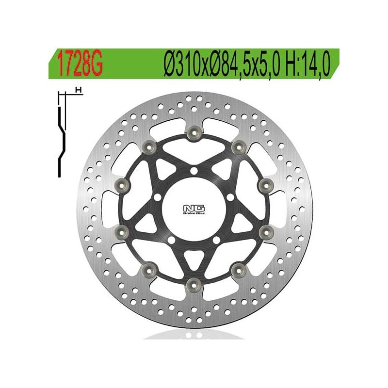 DISCO FRENO ANT. DX-SX NG 1728G TRIUMPH Street Triple 675 07/12