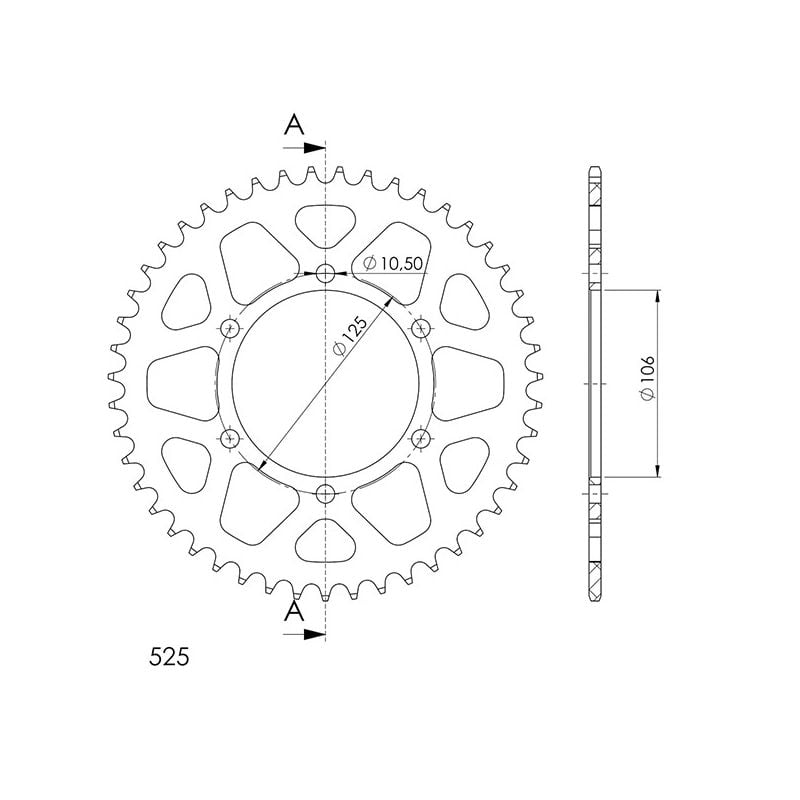 CORONA S AL P525-D47 SUPERSPROX RAL-2012:47-BLK TRIUMPH Daytona 765 19/20