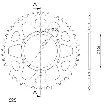 CORONA S AL P525-D47 SUPERSPROX RAL-2012:47-BLK TRIUMPH Daytona 765 19/20