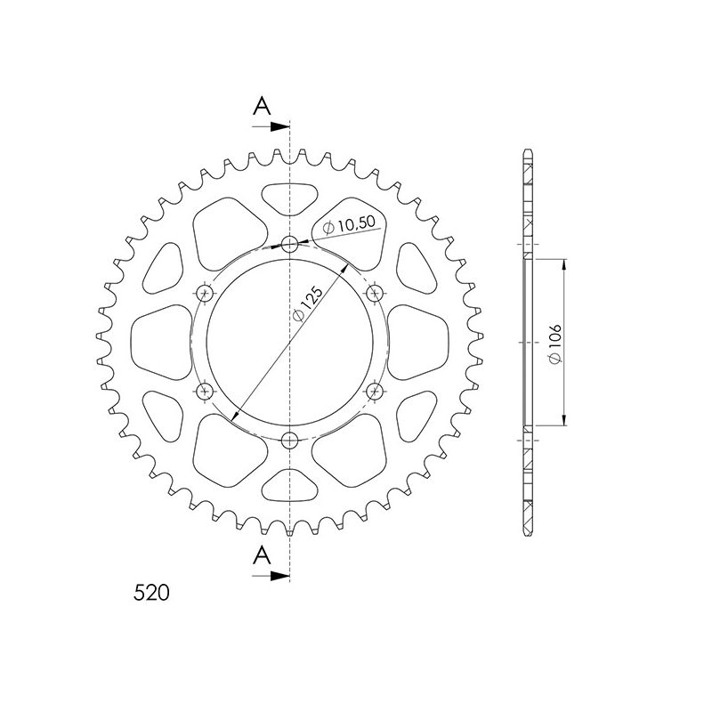 CORONA R AL P520-D47 SUPERSPROX RAL-2013:47-BLK TRIUMPH Daytona 765 19/20