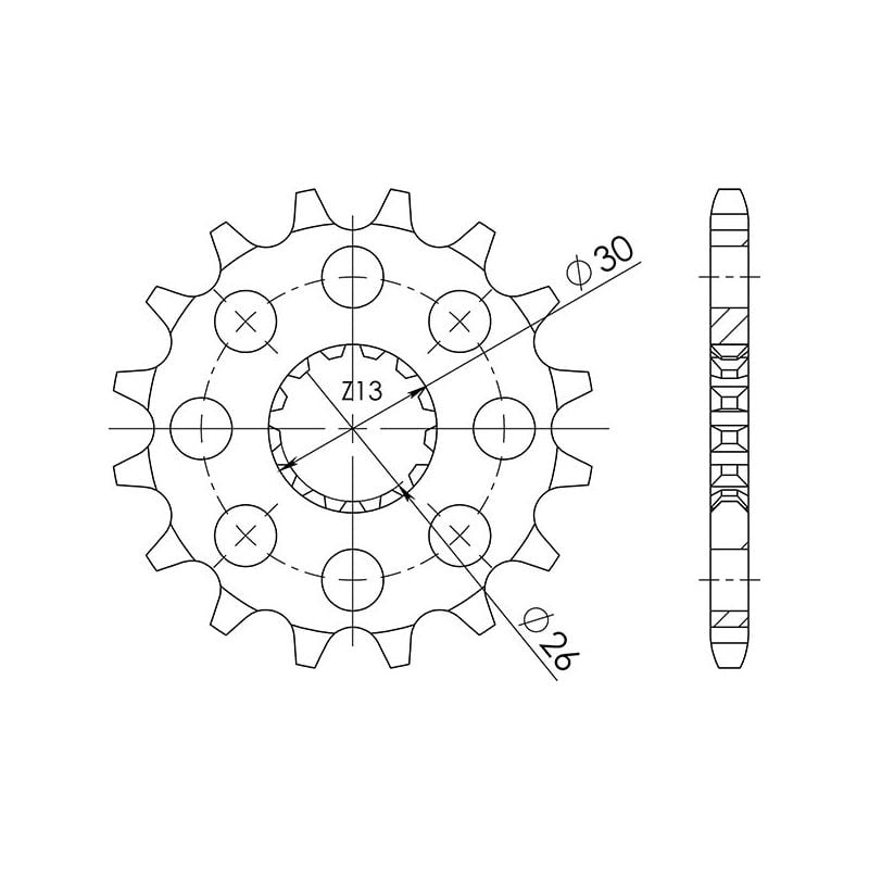 PIGNONE S AC P525-D17 SGR - SPROCKETS  TRIUMPH Bonneville T100 790 01/04
