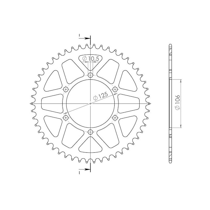 CORONA R AL P520-D50 SGR - SPROCKETS  TRIUMPH Tiger XC/XCX/XCA 800 15/17