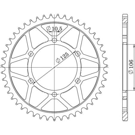 CORONA S AC P525-D50 SGR - SPROCKETS  TRIUMPH Tiger XR/XRX 800 15/17