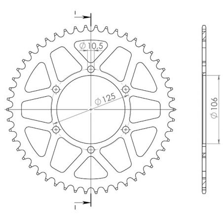 CORONA R AL P520-D50 SGR - SPROCKETS  TRIUMPH Tiger XRX / Low 800 18/20