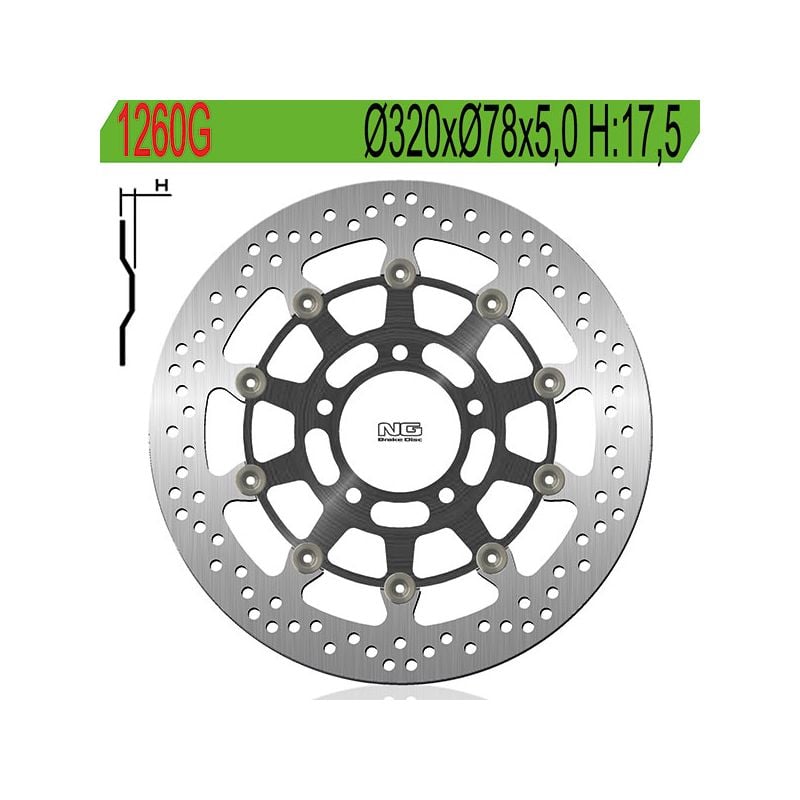 DISCO FRENO ANT. DX-SX NG 1260G TRIUMPH Tiger Sport 850 21/21