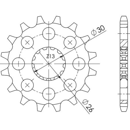 PIGNONE S+2 AC P525-D18 SGR - SPROCKETS  TRIUMPH Bonneville SE (RUOTE IN LEGA) 865 09/15