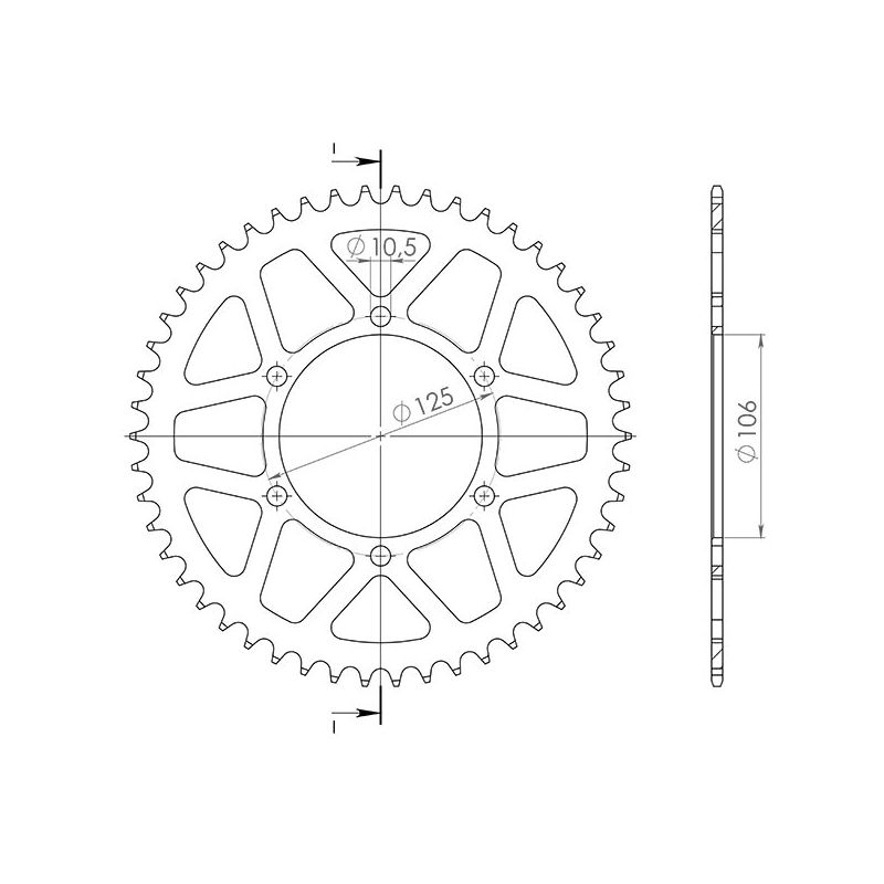 CORONA S AL P520-D41 SGR - SPROCKETS  TRIUMPH Street Twin 900 16/21