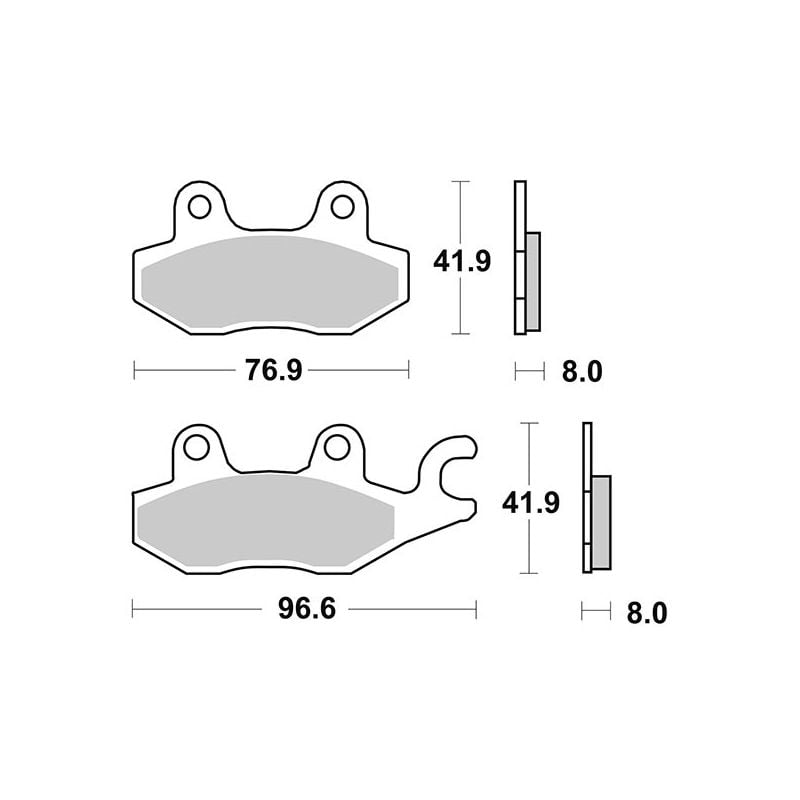PASTIGLIA FRENO ANT. SX SBS 134HM TRIUMPH Tiger (T409) 900 93/98