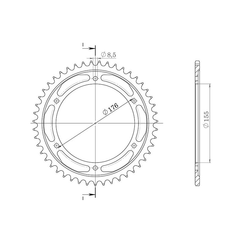 CORONA S AL P530-D43 SGR - SPROCKETS  TRIUMPH Daytona IE (T595) (Monobraccio) 955 99/00