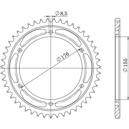 CORONA S AC P530-D43 SGR - SPROCKETS  TRIUMPH Speed Triple (T508/T551/T566) Svizzera 955 99/01