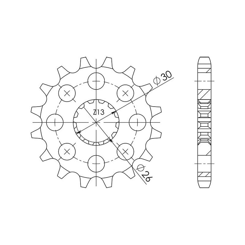 PIGNONE S+2 AC P530-D19 SGR - SPROCKETS  TRIUMPH Sprint RS IE (T695RS) 955 99/04