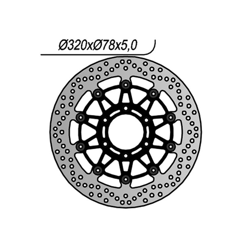 DISCO FRENO ANT. DX-SX NG 1258 TRIUMPH Sprint ST (T695ST) 955 99/04