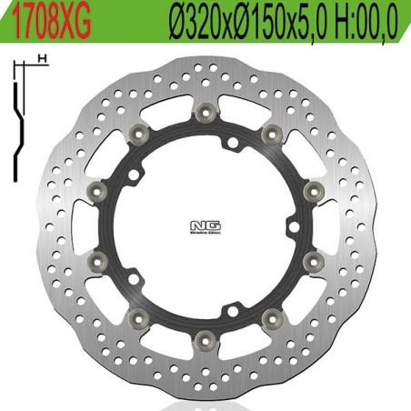 DISCO FRENO ANT. DX-SX NG 1708XG TRIUMPH Scrambler XC ABS 1200 19/21