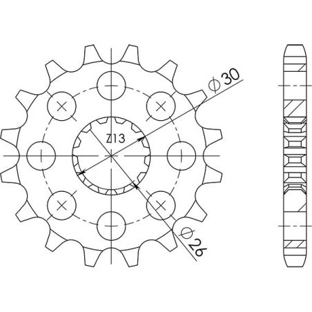 PIGNONE S+2 AC P530-D18 SGR - SPROCKETS  TRIUMPH Trophy 1200 94/95