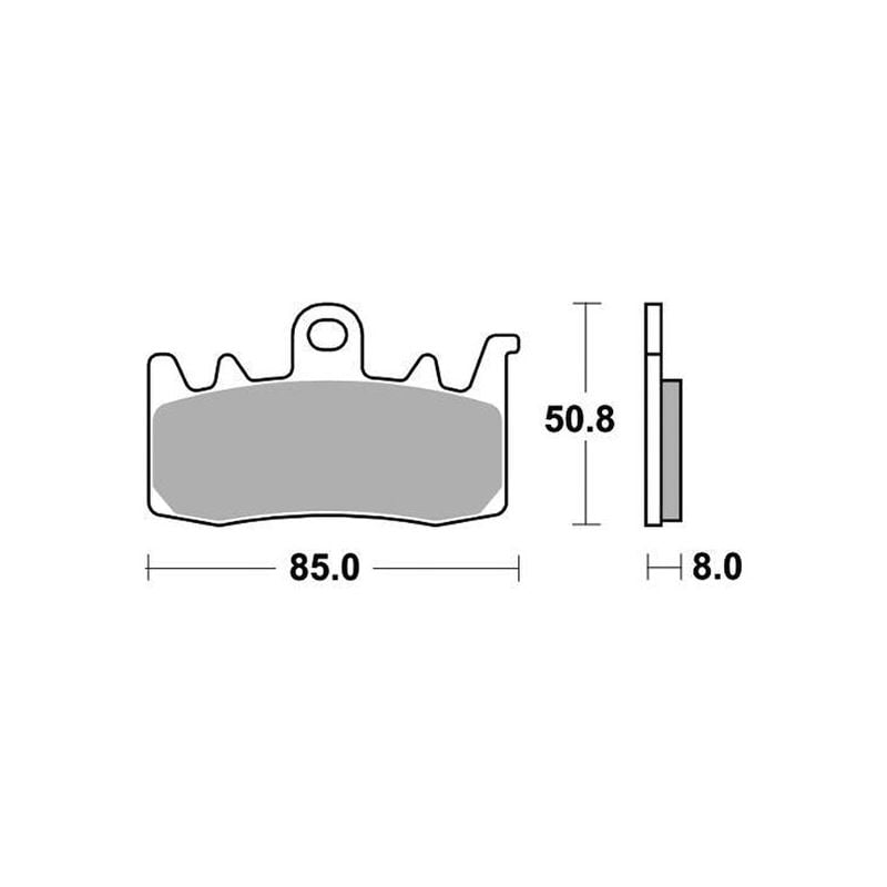 PASTIGLIA FRENO POST. SBS 900RST TRIUMPH Rocket 3 TFC 2460 19/20