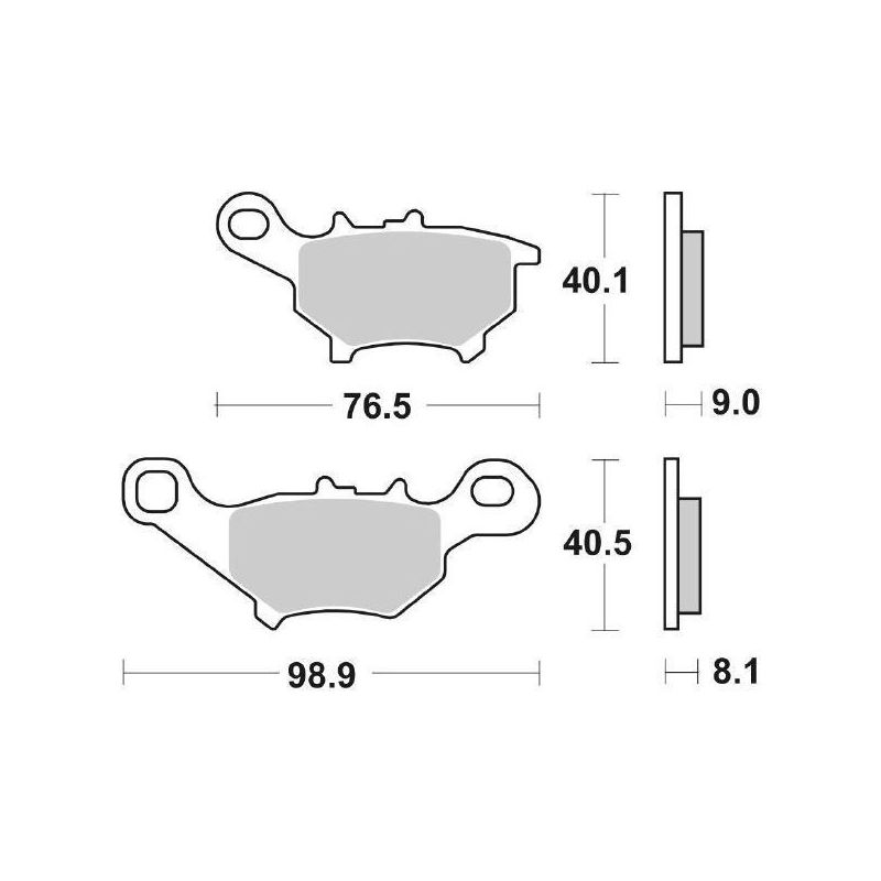 PASTIGLIA FRENO ANT. SBS 206CT YAMAHA CV Jog A/R 50 03/08