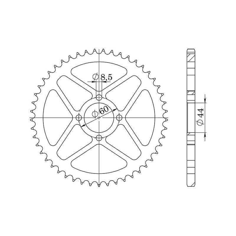 CORONA S AC P428-D41 SGR - SPROCKETS  YAMAHA DT LC 50 00/01