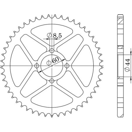 CORONA S AC P428-D41 SGR - SPROCKETS  YAMAHA DT LC 50 00/01