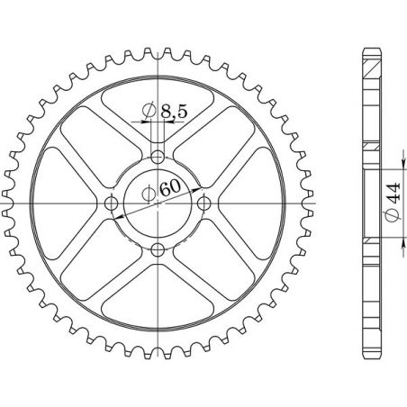 CORONA S AC P420-D45 SGR - SPROCKETS  YAMAHA DT M 50 78/81