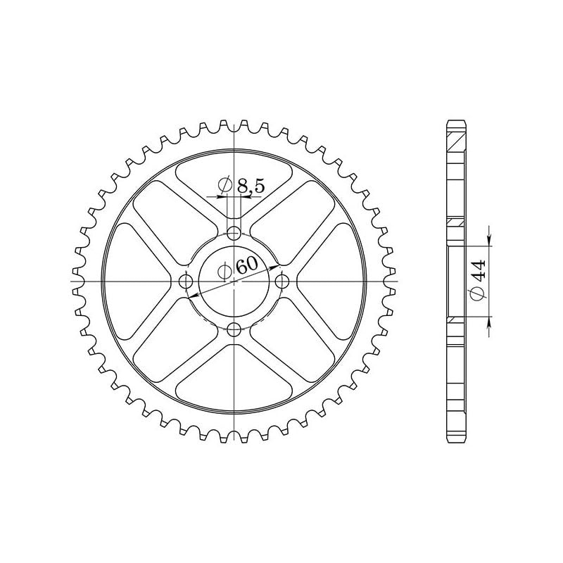 CORONA S AC P420-D52 SGR - SPROCKETS  YAMAHA DT M (Germania) 50 78/80