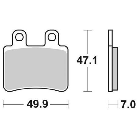 PASTIGLIA FRENO POST. SBS 167HF YAMAHA DT R SM 50 03/05