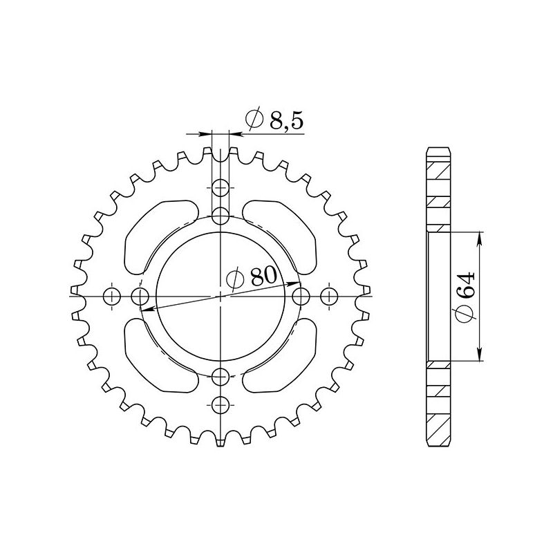 CORONA S AC P420-D41 SGR - SPROCKETS  YAMAHA FS 1 50 76/79