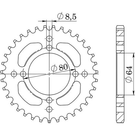 CORONA S AC P420-D41 SGR - SPROCKETS  YAMAHA FS 1 50 76/79