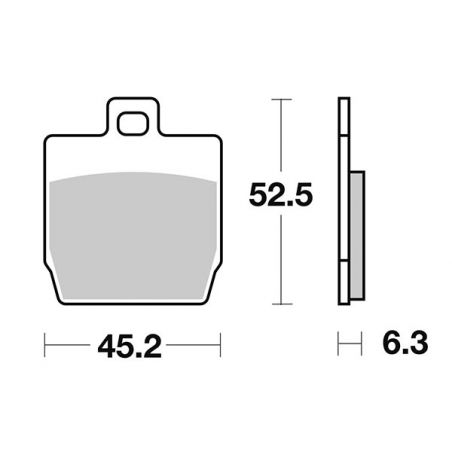 PASTIGLIA FRENO POST. SBS 145HM YAMAHA NS Aerox Naked (SA424) 50 13/16