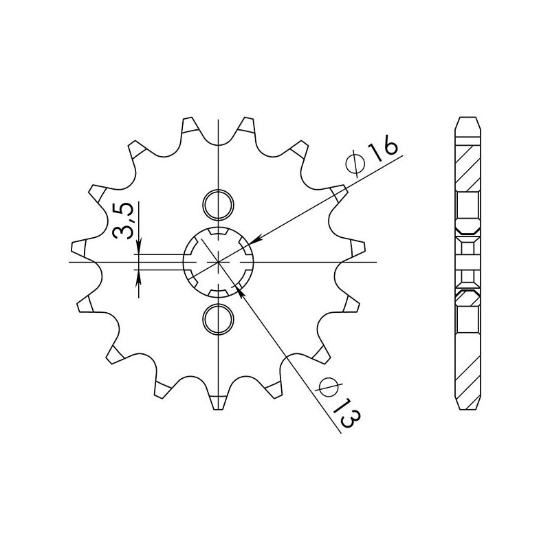 PIGNONE S AC P420-D13 SGR - SPROCKETS  YAMAHA RD 50 77/78