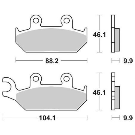 PASTIGLIA FRENO POST. SBS 650HF YAMAHA TZR R 50 93/02