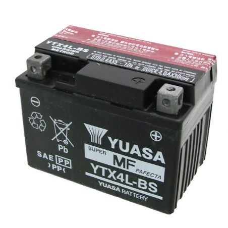 BATTERIA YUASA YTX4L-BS YAMAHA YA R Axis S/T 50 95/96