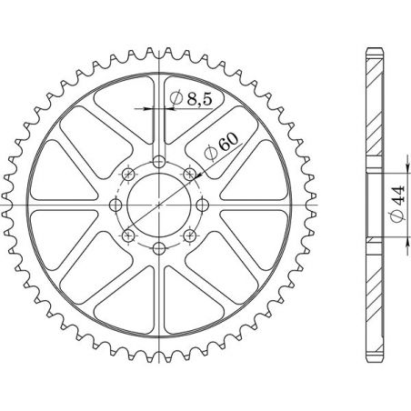 CORONA S AC P420-D52 SGR - SPROCKETS  YAMAHA DT MX 80 81/83